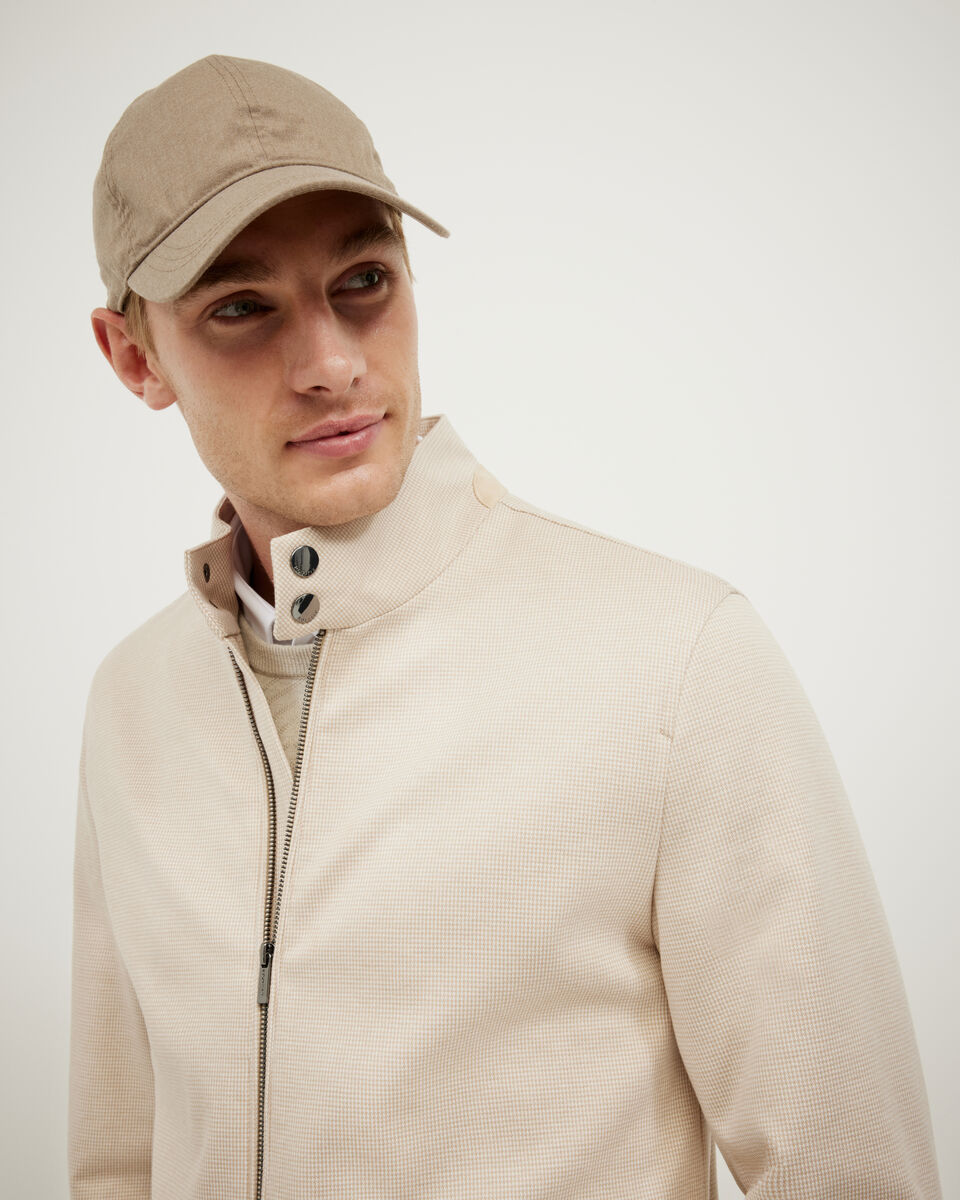 Houndstooth Travel Performance Bomber, Fawn, hi-res